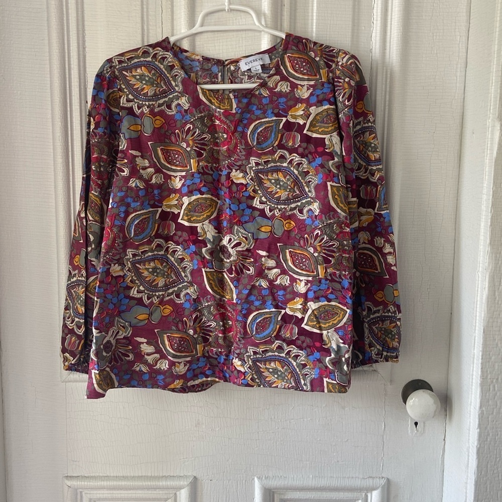 Evereve loura raglan top , size large.